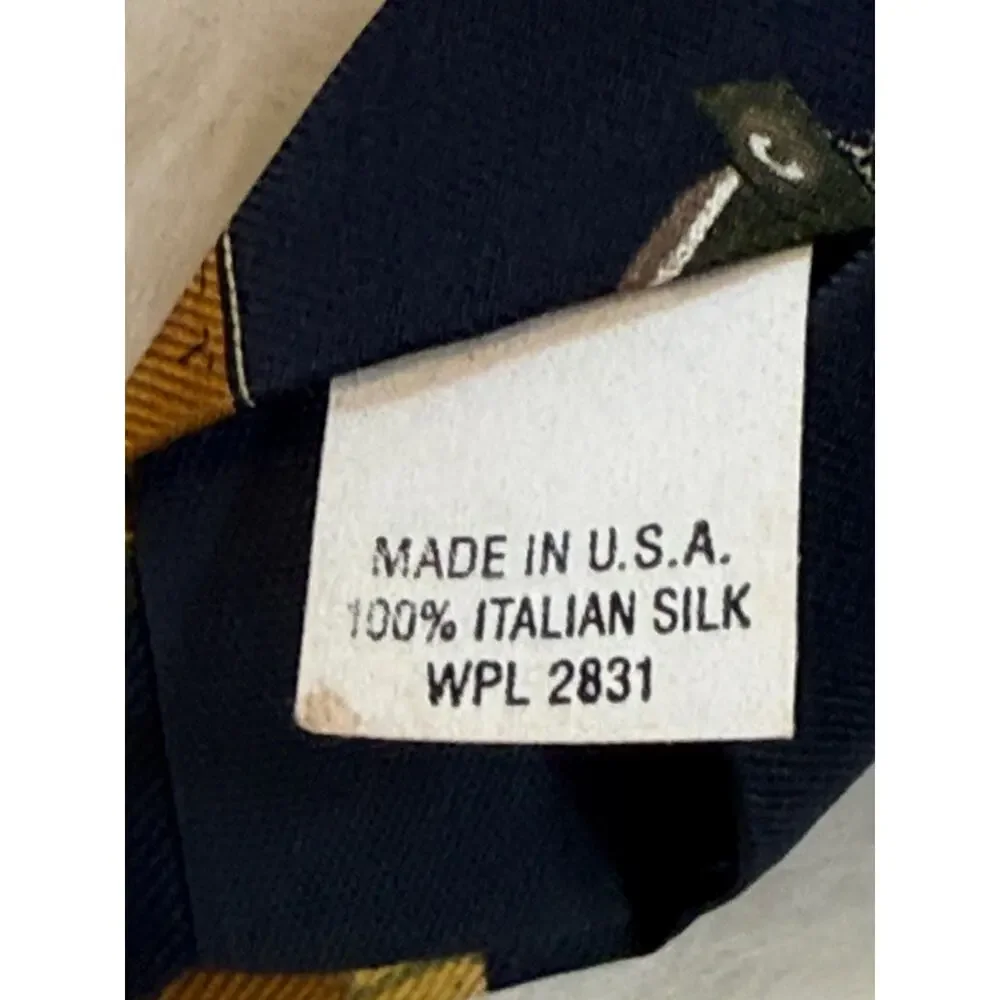 57”-Windsor Silk Necktie Made USA - classic Cars/Airplanes